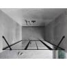 Mexen Mist porte de douche pivotante droite 160 cm, grille noire, noir - 8A4-160-001-70-77-P