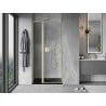 Mexen Mist L 120 cm Pivot Shower Door, Transparent, Brushed Gold - 8A4L-120-000-55-00