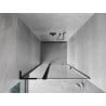 Mexen Mist L drzwi prysznicowe uchylne 105 cm, transparent, czarne - 8A4L-105-000-70-00