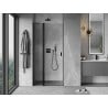 Mexen Mist L 115 cm Hinged Shower Door, Transparent, Black - 8A4L-115-000-70-00