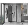 Mexen Mist L porte de douche pivotante gauche 90 cm, cadre noir, noir - 8A4L-090-000-70-70-L