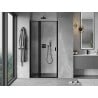 Mexen Mist L Left Hinged Shower Door 105 cm, Black Frame, Black - 8A4L-105-000-70-70-L