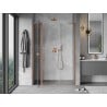Mexen Mist L 150 cm Hinged Shower Door, Transparent, Brushed Copper - 8A4L-150-001-65-00