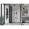 Mexen Mist L drzwi prysznicowe uchylne 135 cm, transparent, czarne - 8A4L-135-001-70-00