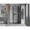 Mexen Mist L drzwi prysznicowe uchylne prawe 140 cm, czarna ramka, czarne - 8A4L-140-001-70-70-P