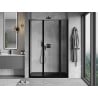 Mexen Mist L right-hinged shower door 140 cm, black frame, black - 8A4L-140-001-70-70-P