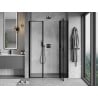 Mexen Mist L right-hinged shower door 160 cm, black frame, black - 8A4L-160-001-70-70-P