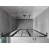 Mexen Mist L drzwi prysznicowe uchylne lewe 135 cm, czarna kratka, czarne - 8A4L-135-001-70-77-L