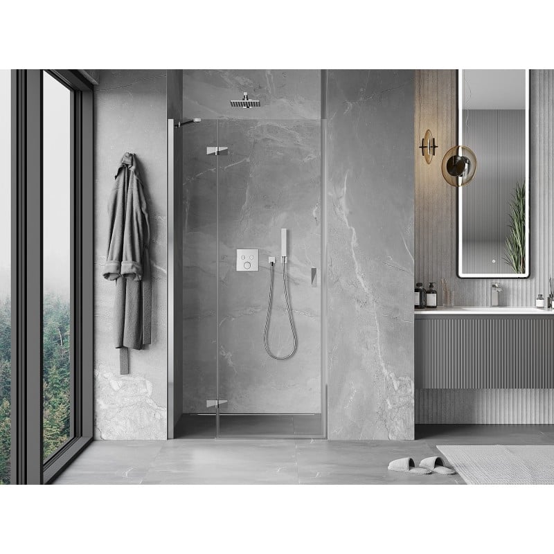 Mexen Mist-H left hinged shower door 70 cm, transparent, chrome - 8A5-070-000-01-00-L