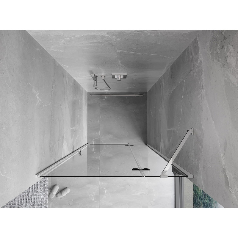 Mexen Mist-H right hinged shower door 70 cm, transparent, chrome - 8A5-070-000-01-00-P