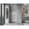 Mexen Mist-H left-hinged shower door 100 cm, transparent, brushed gold - 8A5-100-000-55-00-L