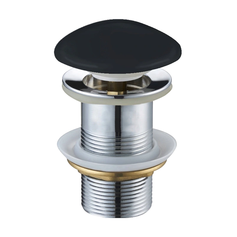 Mexen klick-klack propp rund, svart keramisk matt - 79910-85