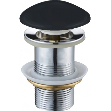 Mexen Klick-Klack-Abfluss rund, schwarz keramisch matt - 79910-85