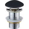 Mexen round click-clack plug, black ceramic matte - 79910-85