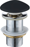 Mexen klik-klak plug rond, zwart keramisch mat - 79910-85