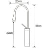 Mexen Dorado hög handfatblandare, krom - 747310-00