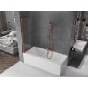 Mexen Fox 2-wing Sliding Bath Screen 85 x 150 cm, Transparent, Brushed Copper - 891-085-002-65-00