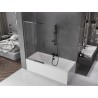 Mexen Fox 2-krilni klizni zaslon za kadu 85 x 150 cm, proziran, četkani tamnosivi - 891-085-002-66-00