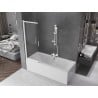 Mexen Fox 2-wing sliding bath screen 100 x 150 cm, transparent, white - 891-100-002-20-00