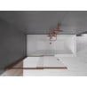 Mexen Fox paroi de douche à 2 volets coulissante 100 x 150 cm, transparent, cuivre brossé - 891-100-002-65-00