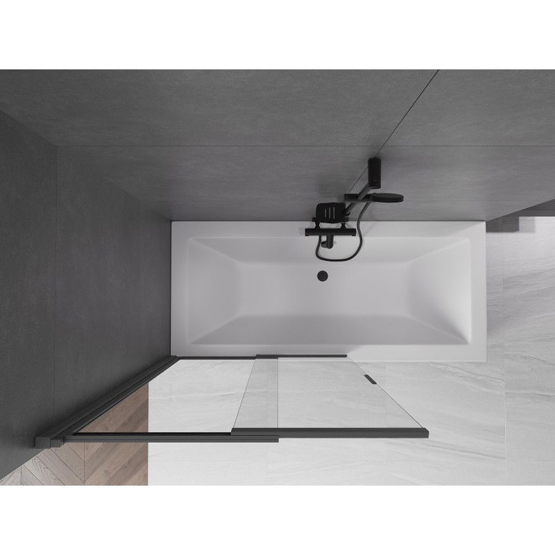 Mexen Fox 2-panel sliding bath screen 100 x 150 cm, transparent, gun grey brushed - 891-100-002-66-00