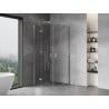 Mexen Mist cabina doccia semicircolare a battente 70 x 70 cm, trasparente, cromo - 8A33-070-070-01-00