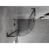 Mexen Mist L cabine de douche semi-circulaire pivotante 90 x 90 cm, transparent, noir - 8A33L-090-090-70-00
