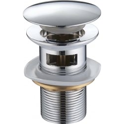 Mexen klik-klak plug rond met overloop, chroom - 79920-00