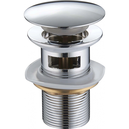 Mexen tappo klik-klak rotondo con troppopieno, cromo - 79920-00