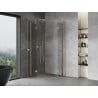 Mexen Mist semi-circular shower cabin, hinged 80 x 80 cm, transparent, gold - 8A33-080-080-50-00
