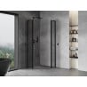 Mexen Mist L semi-circular hinged shower enclosure 90 x 90 cm, transparent, black - 8A32L-090-090-70-00