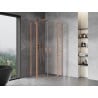 Mexen Mist semi-circular shower cabin swing 90 x 90 cm, transparent, brushed copper - 8A32-090-090-65-00