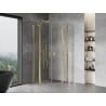 Mexen Mist semi-circular hinged shower enclosure 90 x 90 cm, transparent, gold - 8A32-090-090-50-00