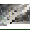 Mexen Mist L καμπίνα ντους ημικυκλική ανοιγόμενη 90 x 90 cm, διαφανής, χρυσή