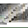 Mexen Mist L καμπίνα ντους ημικυκλική ανοιγόμενη 80 x 80 cm, διαφανής, χρυσή