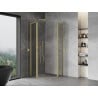 Mexen Mist L semi-circular hinged shower cabin 90 x 90 cm, transparent, brushed gold - 8A32L-090-090-55-00