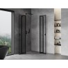 Mexen Mist L dušikabiin poolringikujuline avatav 80 x 80 cm, must raam, must - 8A32L-080-080-70-70