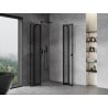 Mexen Mist L semicircular shower enclosure 100 x 100 cm, black frame, black - 8A32L-100-100-70-70