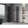 Mexen Mist semi-circular shower cabin with hinge 100 x 100 cm, black grid, black - 8A32-100-100-70-77