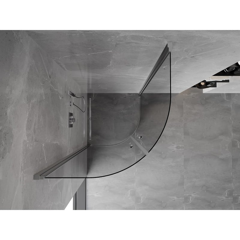 Mexen Mist cabine de douche quart de cercle pivotante 90 x 90 cm, transparent, chrome - 8A31-090-090-01-00