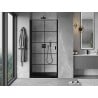 Mexen Mist-B left hinged shower door 80 cm, black grid, black - 8A2-080-000-70-77-L