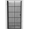Mexen Mist-B left hinged shower door 80 cm, black grid, black - 8A2-080-000-70-77-L