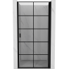 Mexen Mist-B porte de douche battante droite 100 cm, grille noire, noir - 8A2-100-000-70-77-P
