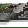Mexen Pablo évier en granit 1 bol avec égouttoir 752 x 436 mm, gris, siphon doré - 6510751010-71-G