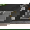 Mexen Pablo évier en granit 1 bol avec égouttoir 752 x 436 mm, gris, siphon doré - 6510751010-71-G