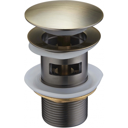 Mexen click-clack plug rond met overloop, antiek messing - 79920-40
