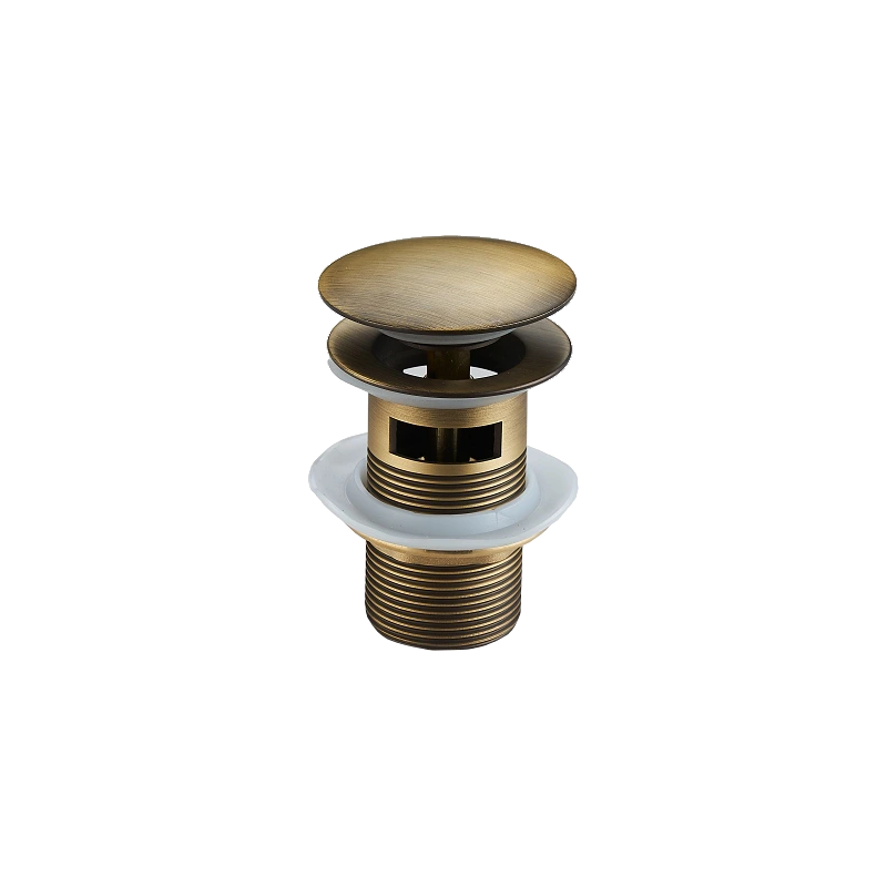 Mexen pyöreä klik-klak-pohjaventtiili ylivuodolla, antiikinpronssi - 79920-30