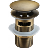 Mexen click-clack plug round with overflow, antique bronze - 79920-30