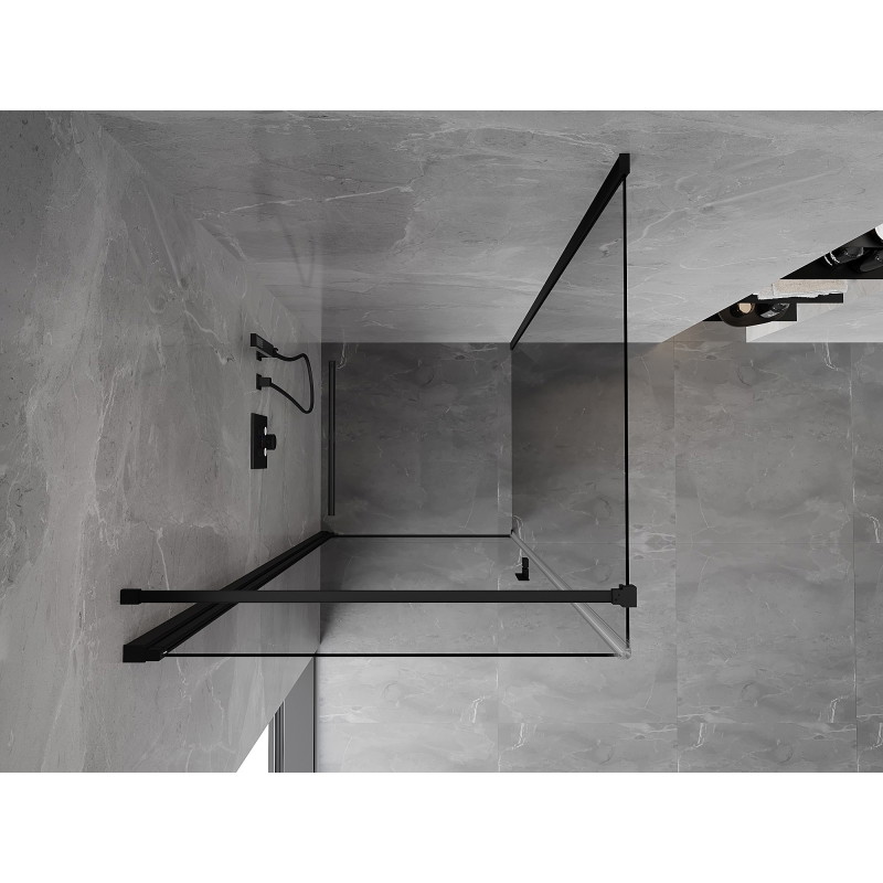 Mexen Mist-B hinged dušikabiin 85 x 85 cm, läbipaistev, must - 8A2T-085-085-70-00