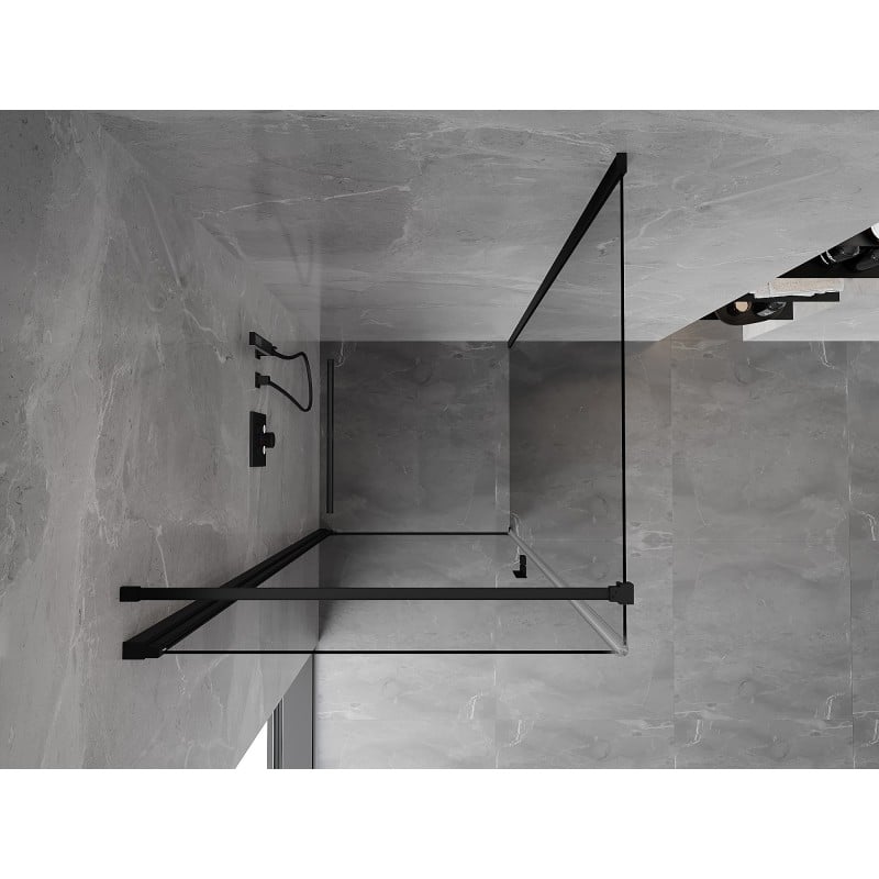 Mexen Mist-B Hinged Shower Enclosure 85 x 85 cm, Transparent, Black - 8A2T-085-085-70-00
